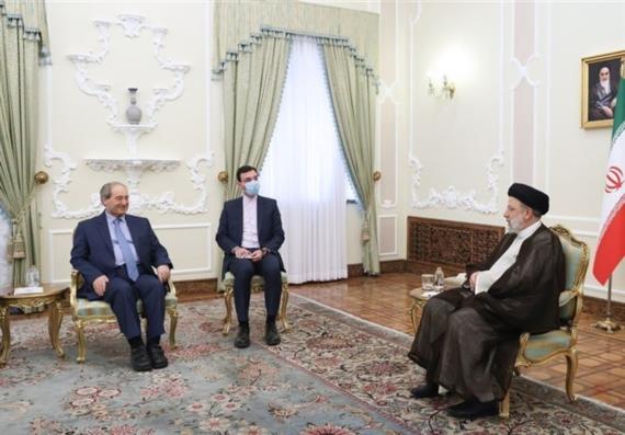 رئيسي خلال استقباله المقداد : سنواصل بقوة مسار التقدم والعدالة والمقاومة