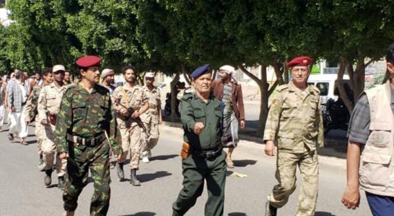 مديرية شعوب بالعاصمة صنعاء تنظم مسيراً شعبياً وعسكرياً تضامناً مع غزة