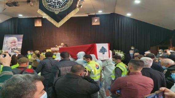 تشييع جثمان المناضل العربي أنيس النقاش في بيروت