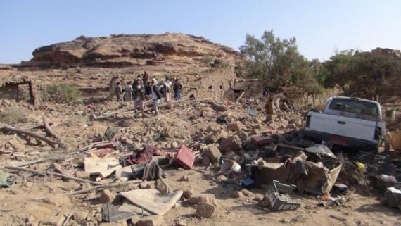 استشهاد امرأة وطفلين وإصابة ثالث بغارة لطيران العدوان على منزل مواطن في المزرق بحجة