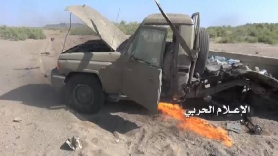 استمرار محرقة آليات العدوان.. تدمير طقم سعودي ومقتل طاقمه في كمين محكم بجيزان