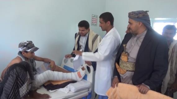 زيارة لجرحى الجيش واللجان في مدينة حجة