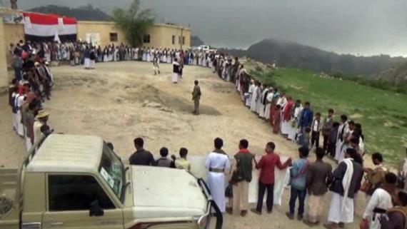 وقفة احتجاجية في مديرية أفلح الشام بحجة تنديدا بالعدوان