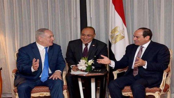 الرئيس المصري يلتقي رئيس حكومة العدو الصهيوني في نيويورك
