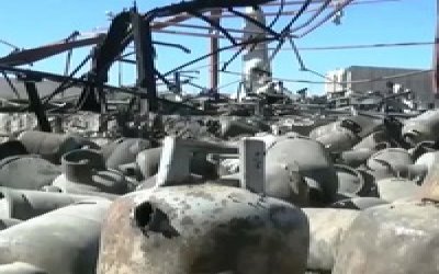 طيران العدوان يستهدف محطة للغاز في حوث بعمران
