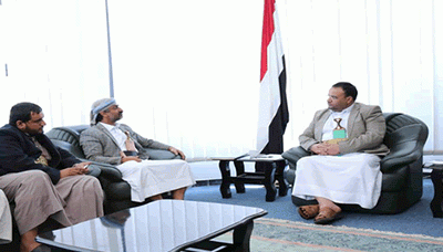 رئيس المجلس السياسي الأعلى يلتقي محافظ صنعاء
