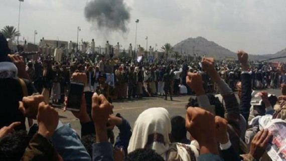 شهيد وجريحان من المشيعين جراء غارات العدوان على ميدان السبعين