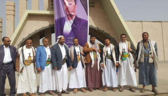 السلطة المحلية لمحافظة صعدة تزور ضريح الرئيس الشهيد صالح الصماد