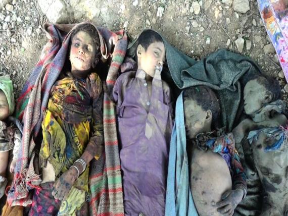 مشاهد مروعة لجريمة العدوان في حفل زفاف بمنطقة غافرة بصعدة (صور)