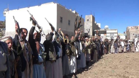 وقفة وقافلة من قبائل الحيمة الداخلية للجيش واللجان الشعبية (صور)