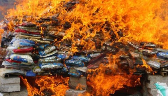 النيابة العامة تتلف أكثر من 11 طن حشيش و14 ألف حبة مخدرة