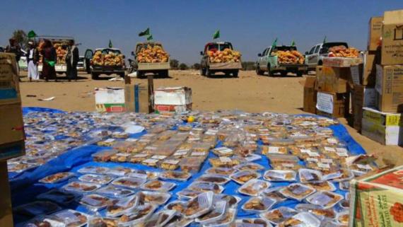 قوافل غذائية ووقفات قبلية لأبناء محافظة صعدة بمناسبة المولد النبوي الشريف