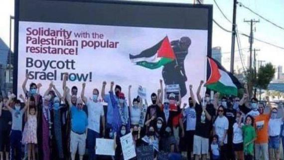 الجالية الفلسطينية في أمريكا تنظم وقفة رفضا لمخططات الضم