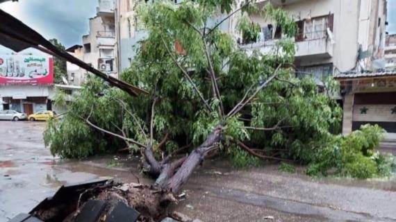 ضحايا وأضرار مادية جراء عاصفة مطرية قوية تضرب سوريا