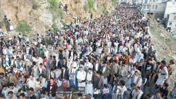 أبناء محافظة حجة يحتشدون في 23 ساحة إحياء ليوم القدس العالمي