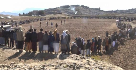 أبناء خودان في أب يعلنون النفير العام ويرفدون الجبهات بقافلة غذائية ومالية