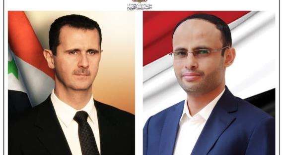 الرئيس المشاط يتلقى برقية شكر من الرئيس السوري