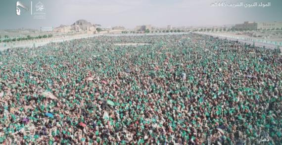 مهرجان جماهيري حاشد بمحافظة ذمار ابتهاجاً بذكرى المولد النبوي