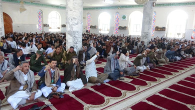 فعالية خطابية في المشنة بإب إحياءً لذكرى سنوية الشهيد القائد