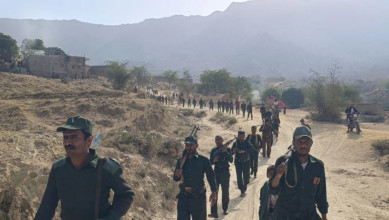 حجة .. مسير لقوات الأمن في وشحة ومربع عاهم