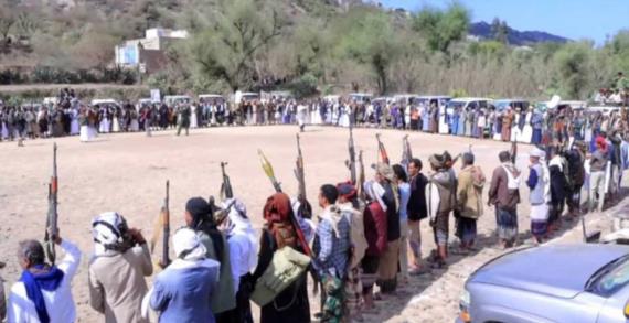 أبناء مديرية شرعب السلام بتعز يعلنون النفير العام والجهوزية لأي تصعيد