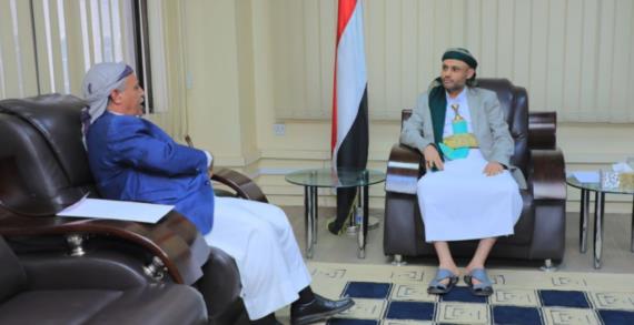 الرئيس المشاط يناقش مع رئيس مجلس النواب تعزيز التلاحم والاصطفاف لمواجهة العدوان