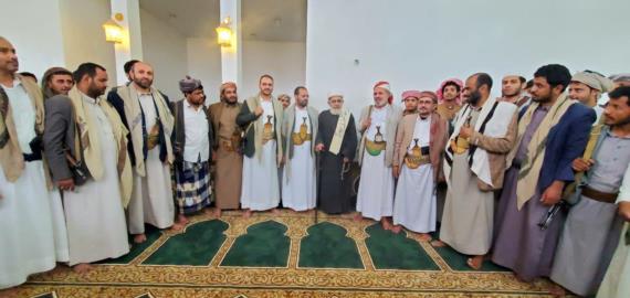 جابر وجرفان ينقلان تحيات قائد الثورة للعلامة محمد عبدالعظيم الحوثي