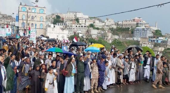 مسيرات حاشدة في حجة تؤكد الثبات في وجه الطغيان الأمريكي والإسرائيلي