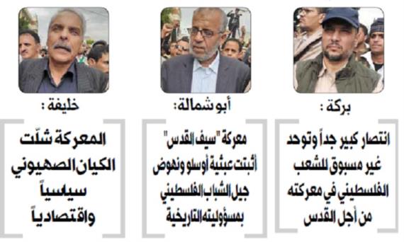 ممثلو الفصائل الفلسطينية في صنعاء: انتصار معركة “سيف القدس” يفوق ما تحقق في جولات المواجهة منذ 2008