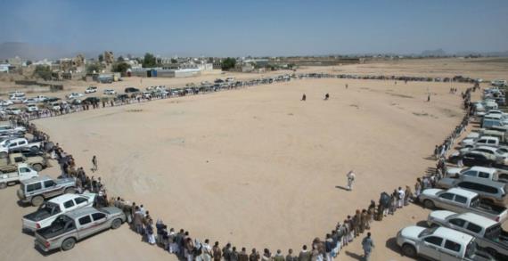 قبائل مديريات الصعيد بصعدة يؤكدون نصرة غزة ويتبرؤون من الخونة والعملاء