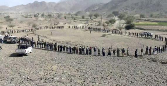 قبائل مديرية بدبدة بمأرب يعلنون النفير والجهوزية لمواجهة العدوان الأمريكي البريطاني