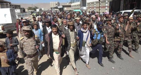 وقفة حاشدة لأبناء الجبل بعمران تنديدا باستمرار العدوان والحصار والتصعيد العسكري