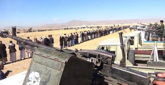 وقفة قبلية في بلاد الروس بصنعاء نصرة لغزة وإعلانا للجهوزية لمواجهة أي تصعيد
